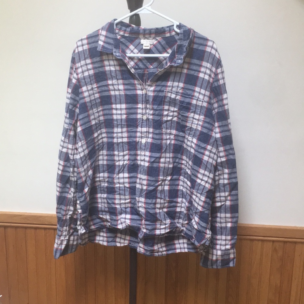 j.crew flannel top